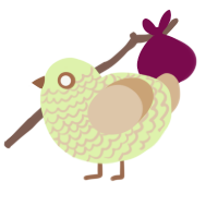 (unnamed), a apple and beige chicken with a lace pattern