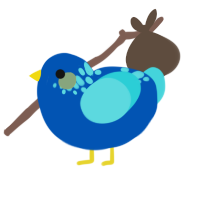 (unnamed), a ultramarine and aqua chicken with a neck-speckle pattern