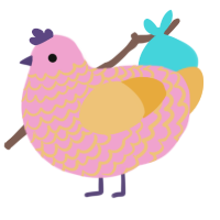 (unnamed), a pink and honey chicken with a lace pattern