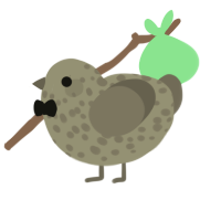 Chance, a ash and grey chicken with a speckle pattern