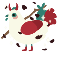 (unnamed), a white and russet chicken