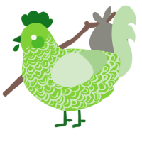 (unnamed), a grass and gluppy chicken with a double-lace pattern