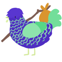 Lunaris, a indigo and spring chicken with a lace pattern