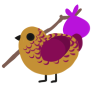 (unnamed), a gold and wine chicken with a half-lace pattern