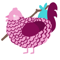 (unnamed), a pink and wine chicken with a lace pattern