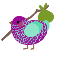 (unnamed), a plum and mint chicken with a lace pattern
