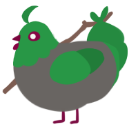 A grey and viridian chicken with a head pattern