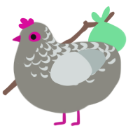 A ash and silver chicken with a half-lace pattern