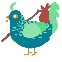 A sea and spring chicken with a half-lace pattern