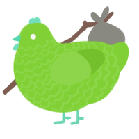 (unnamed), a grass chicken with a lace pattern