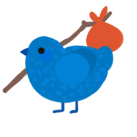 Saph, a sapphire chicken with a speckle pattern