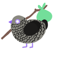 Hierophobia, a ash and sable chicken with a lace pattern