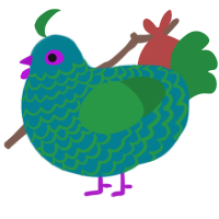 (unnamed), a sea and viridian chicken with a lace pattern