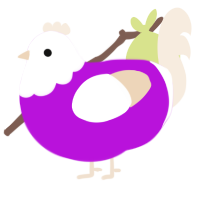 Jelly Belly, a amethyst and cream chicken with a head pattern