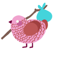 (unnamed), a pink and red chicken with a lace pattern