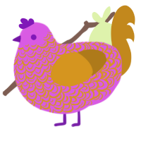 Eurymedon, a orchid and ochre chicken with a double-lace pattern