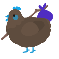 (unnamed), a bark chicken with a head pattern