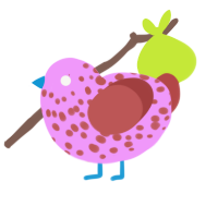 Chocochip strawberry, a lavender and red chicken with a speckle pattern