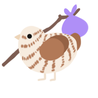 Cocoa cookie, a cream and brown chicken with a bar pattern