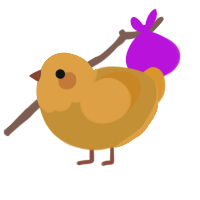 orang, a gold and orange chicken with a head pattern