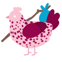 Spotted Rose, a rose and maroon chicken with a speckle pattern
