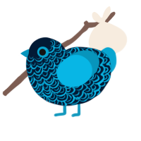 Oceanwave, a tumblr and cerulean chicken with a double-lace pattern