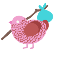 (unnamed), a pink and red chicken with a lace pattern
