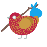 (unnamed), a crimson and gold chicken with a lace pattern
