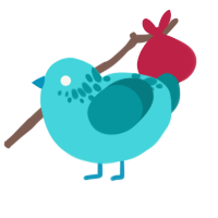 (unnamed), a aqua and teal chicken with a neck-speckle pattern