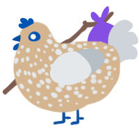 (unnamed), a beige and mist chicken with a speckle pattern