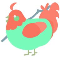 (unnamed), a maroon and sea chicken with a head pattern