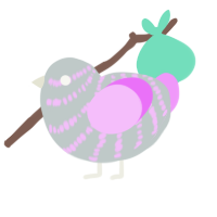 Flower Fog, a silver and lavender chicken with a bar pattern