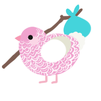 Princess, a pink and white chicken with a double-lace pattern