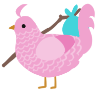 (unnamed), a pink chicken with a lace pattern