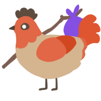 (unnamed), a beige and vermilion chicken with a head pattern
