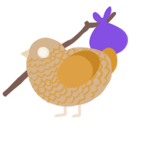 (unnamed), a beige and orange chicken with a lace pattern