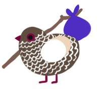 (unnamed), a bark and cream chicken with a lace pattern