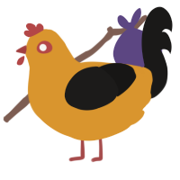 Runner, a orange and sable chicken