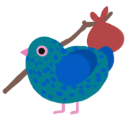 (unnamed), a sea and ultramarine chicken with a speckle pattern