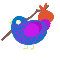 (unnamed), a sapphire and amethyst chicken with a lace pattern