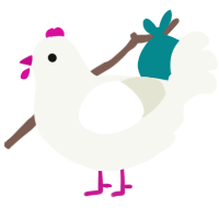 A white chicken
