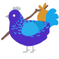 (unnamed), a indigo and sky chicken with a half-lace pattern