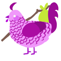 (unnamed), a lavender and plum chicken with a lace pattern