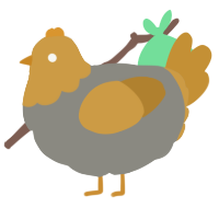 6 mods 3 splice, a ash and gold chicken with a head pattern