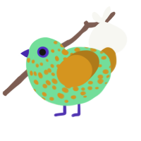 (unnamed), a spring and ochre chicken with a speckle pattern