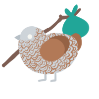 (unnamed), a mist and brown chicken with a double-lace pattern