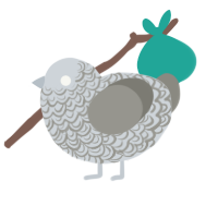 (unnamed), a mist and ash chicken with a double-lace pattern