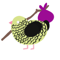 (unnamed), a lemon and black chicken with a lace pattern