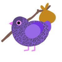 (unnamed), a overcast and blurple chicken with a double-lace pattern