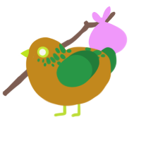 (unnamed), a ochre and viridian chicken with a neck-speckle pattern